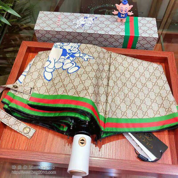 GUCCI古馳傘 2019年度最新火爆款 招財豬新款 G家自動傘 防曬隔熱 防紫外線  zm1026